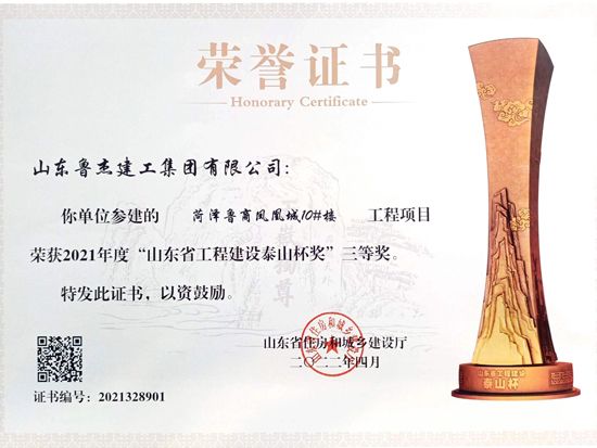山東省工程建設泰山杯獎